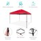 Best Choice Products 8x8ft Easy Setup Pop Up Canopy w/ 1-Button Setup, Wheeled Case, 4 Weight Bags